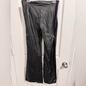 SHEIN Black Faux Leather Pants
